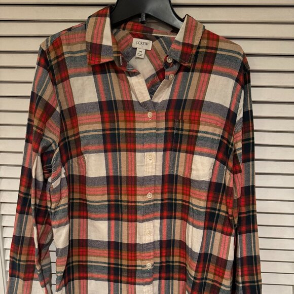 J Crew plaid flannel size medium - Picture 2 of 5